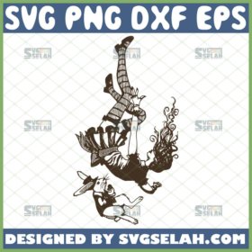 alice in wonderland falling down the rabbit hole silhouette svg