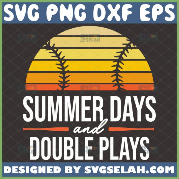 summer days and double plays svg
