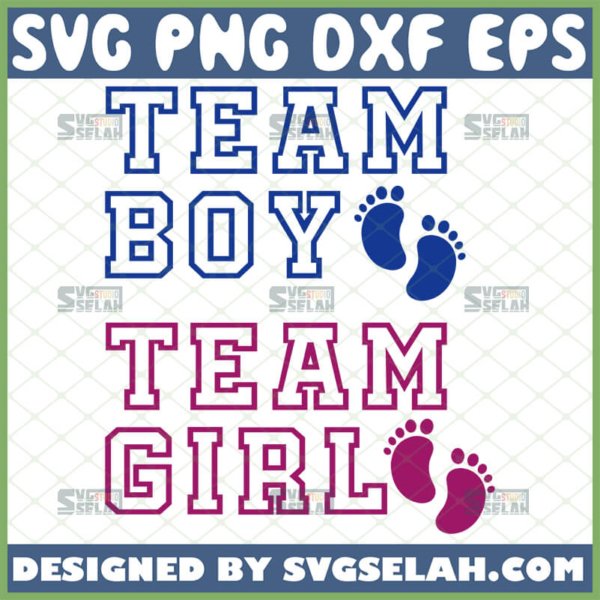 team boy or team girl svg baby shower Gender Reveal shirt ideas