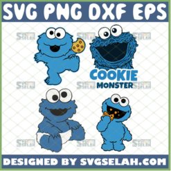 baby cookie monster svg