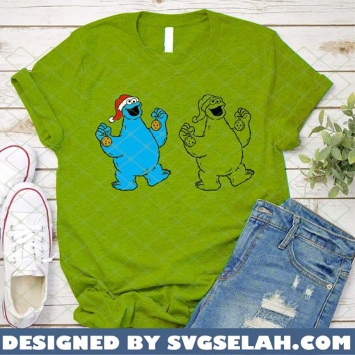 cookie monster christmas SVG PNG DXF EPS 3