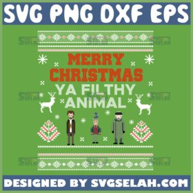 merry christmas ya filthy animal svg