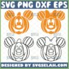 mickey and minnie mouse jack o lantern svg outline and color
