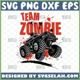 team zombie monster truck svg