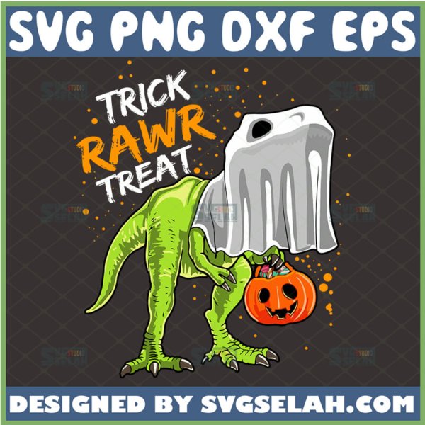 trick rawr treat svg halloween dinosaur svg