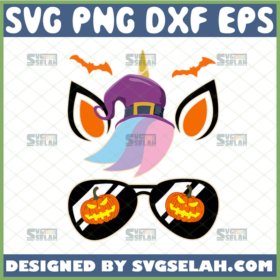 witch unicorn svg pumpkin unicorn svg