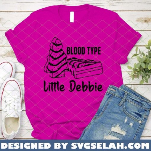 blood type little debbie SVG PNG DXF EPS funny christmas cake shirt ideas 3