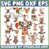 christmas reindeer svg bundle