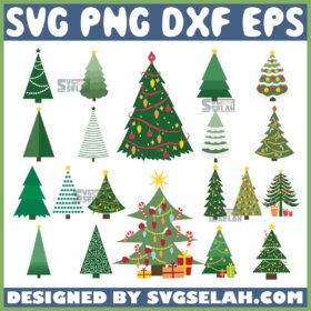 christmas trees svg bundle