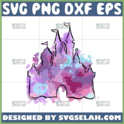 disney castle watercolor svg