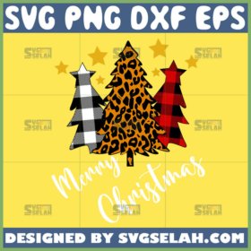 merry christmas tree svg merry christmas with 3 trees svg