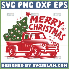 merry christmas truck svg