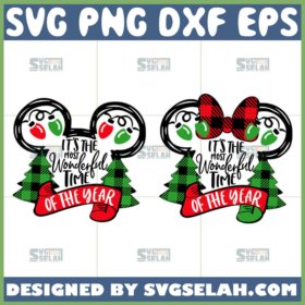 mickey minnie christmas its most wonderful time of the year svg