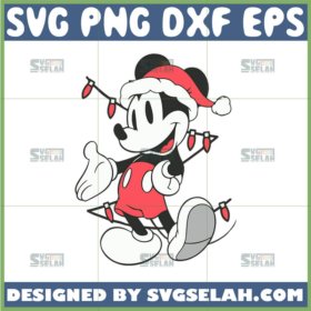 mickey mouse christmas lights shirt svg