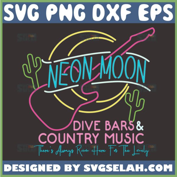 neon moon dive bar svg