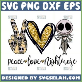 peace love nightmare svg