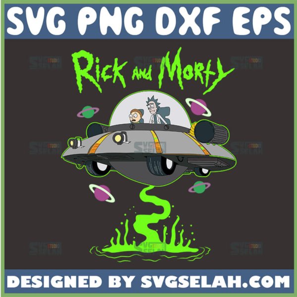 rick and morty ufo svg