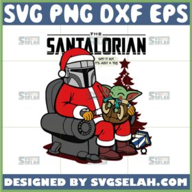 santalorian svg mandalorian starwar christmas svg