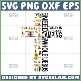 camping and jesus svg cross camping svg