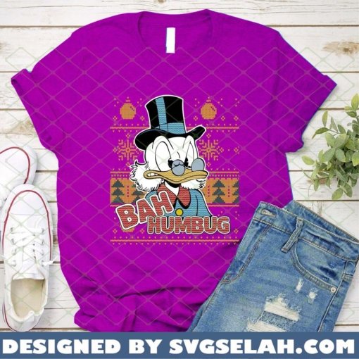 Donald Duck Bah Humbug SVG PNG DXF EPS Disney Christmas SVG PNG DXF EPS 2