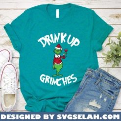 Drink Up Grinches SVG PNG DXF EPS Grinch Holding Wine Glass Christmas SVG PNG DXF EPS 2
