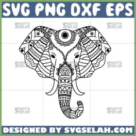 elephant svg elephant head mandala svg svg files for cricut