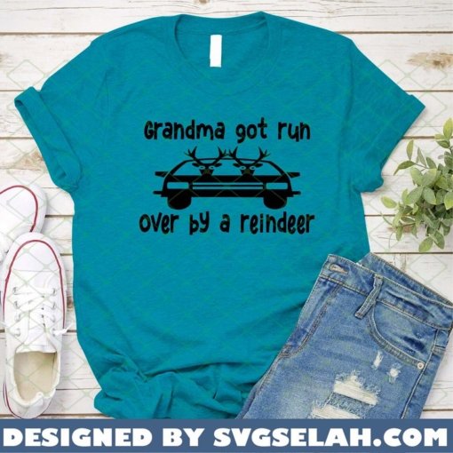 Grandma Got Run Over By A Reindeer SVG PNG DXF EPS Reindeer Driving A Car SVG PNG DXF EPS 1