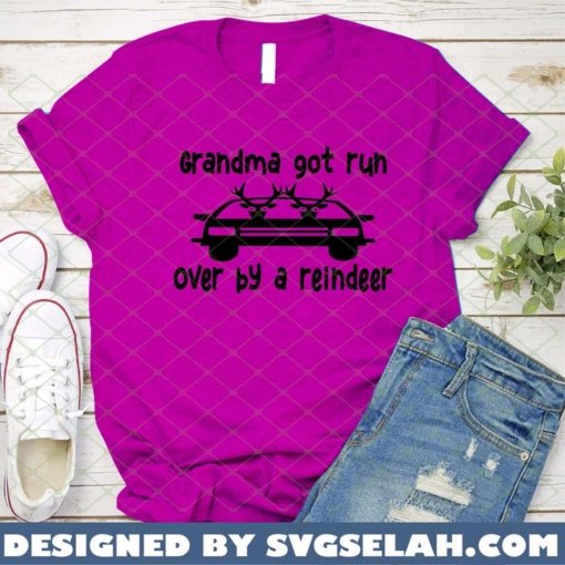 Grandma Got Run Over By A Reindeer SVG PNG DXF EPS Reindeer Driving A Car SVG PNG DXF EPS 3