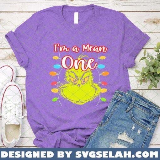 I Am A Mean One Grinch SVG PNG DXF EPS Grinch Face Christmas Lights SVG PNG DXF EPS 2
