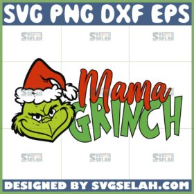 mama grinch christmas svg