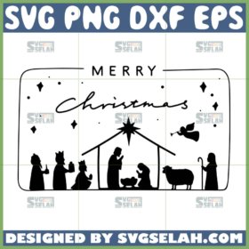 nativity scene merry christmas svg jesus svg