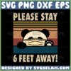 please stay 6 feet away panda vintage svg quarantine panda svg