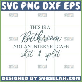 this is a bathroom not a internet cafe shit and split svg