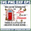 because someone we love is in heaven there is a little bit of heaven in our home svg