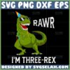 dinosaur three rex birthday svg 3rd birthday svg