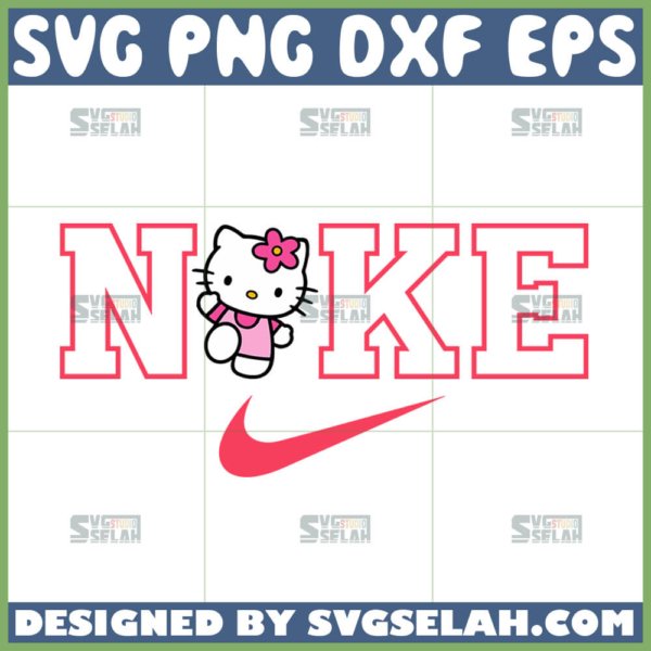 hello kitty nike logo svg