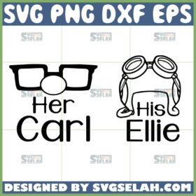 her carl and his ellie svg couple svg
