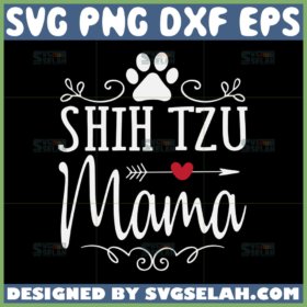 shih tzu mama svg mother day svg