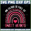 my class is full of sweet hearts svg rainbow heart svg