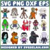 baby chibi halloween characters svg bundle color version
