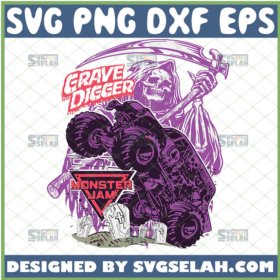 grave digger monster truck svg