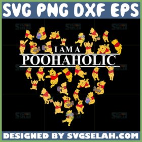 i am a poohhaholic svg disney winnie the pooh heart svg