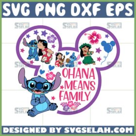 mickey head ohana means family lilo and stitch svg