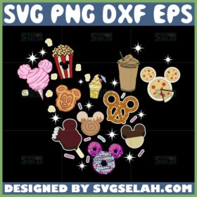 disney snacks mickey head svg