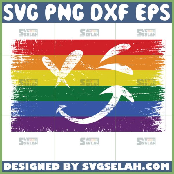 lgbt flag smiley svg