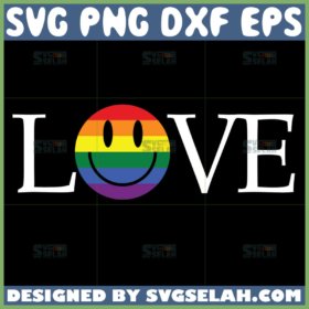 love smiley face svg love lgbt svg