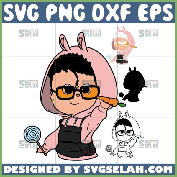 baby benito svg lollipop bad bunny easter svg