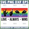 lgbt love always wins svg lgbt sign language svg