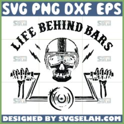 life behind bars svg funny skeleton driving motorcycles svg