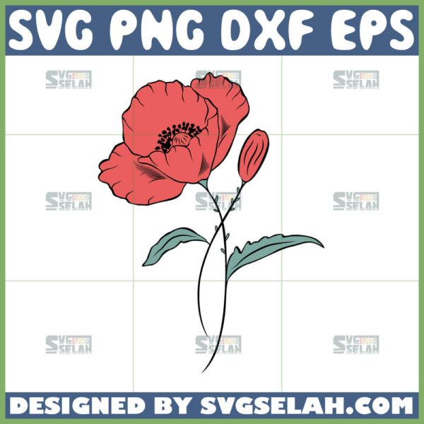 poppy flower svg